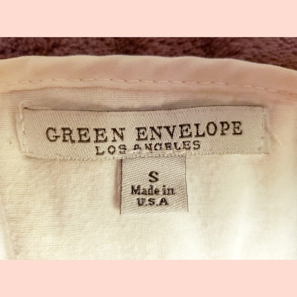 Green Envelope *Los Angeles* White Shirt Size S - Picture 3 of 3